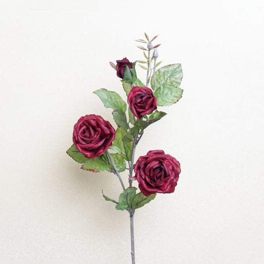 义乌苏荣花业 Artificial Rose Branch|Red