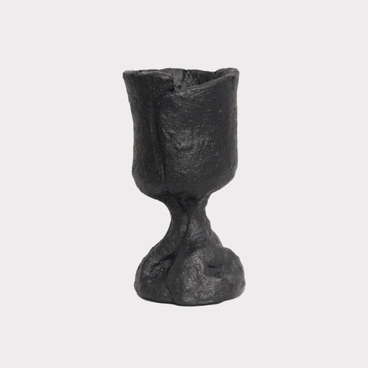 潮州市潮安区枫溪镇唯创家居 Goblet Cement Candle Holder | Black