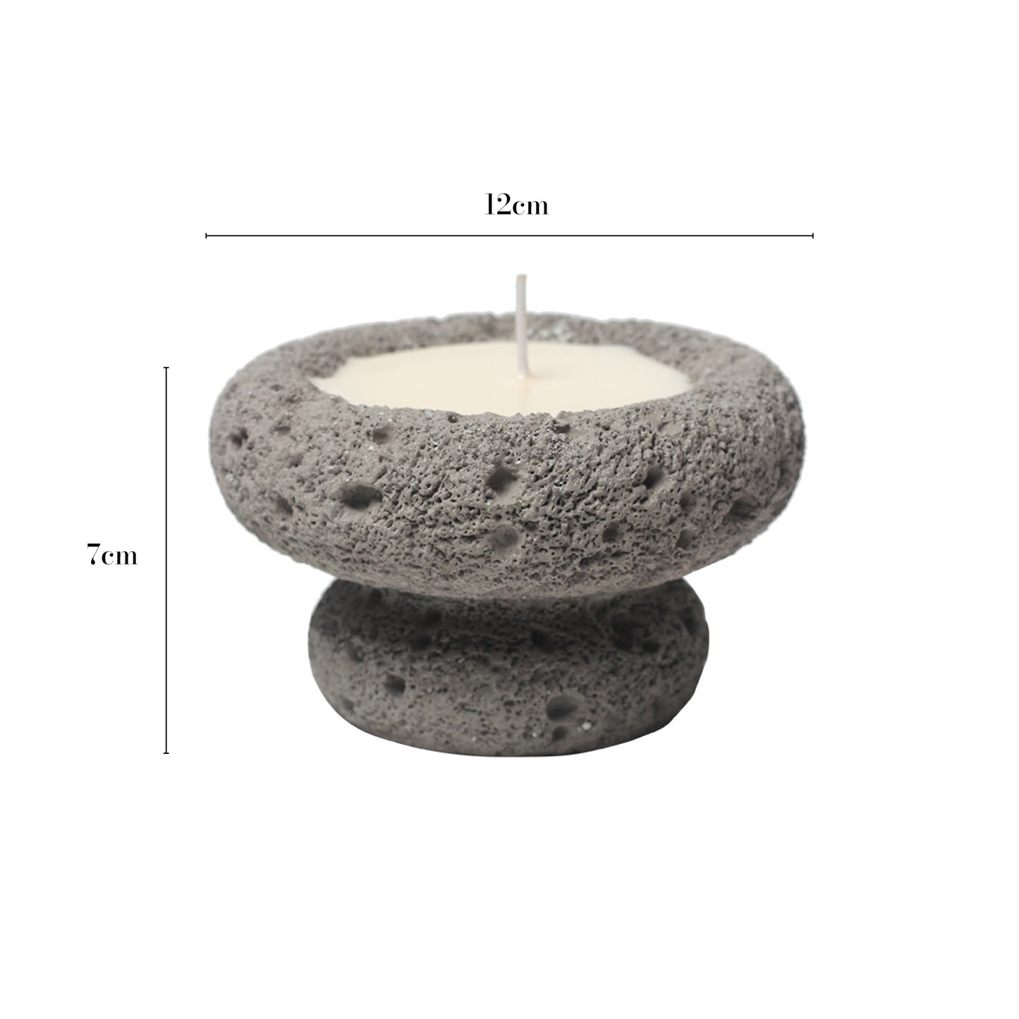 潮州市潮安区枫溪镇唯创家居 Lava Stone Candle Cup | Grey