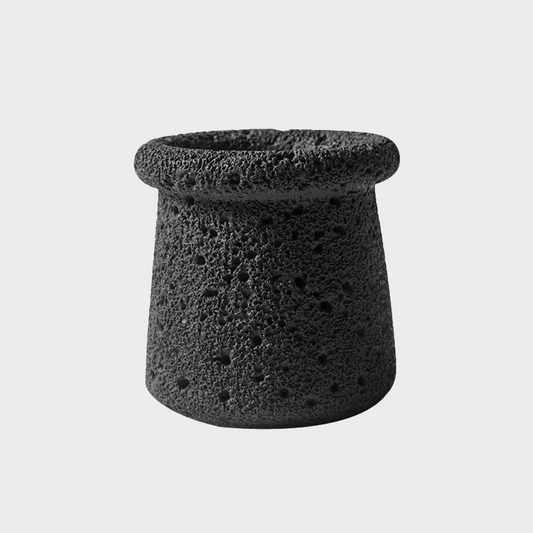潮州市潮安区枫溪镇唯创家居 Moon Surface Cement Plant Pot | Black (Small)