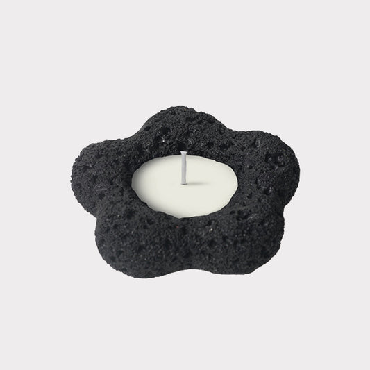 潮州市潮安区枫溪镇唯创家居 Petal Rock Candle Holder | Black