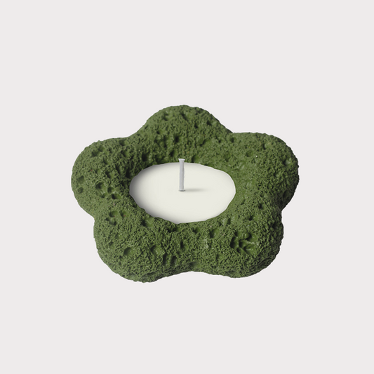 潮州市潮安区枫溪镇唯创家居 Petal Rock Candle Holder | Olive Green