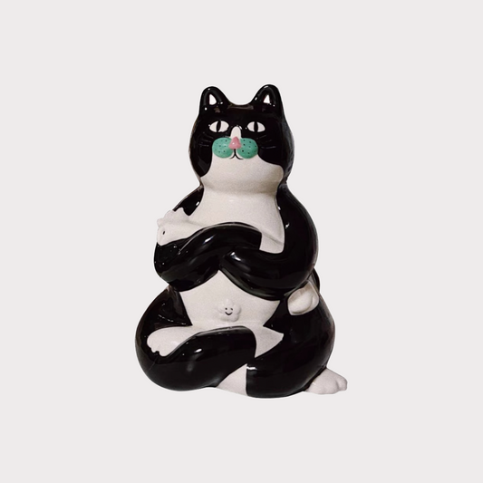 uodycoco Playful Cat Handmade Ceramic Vase