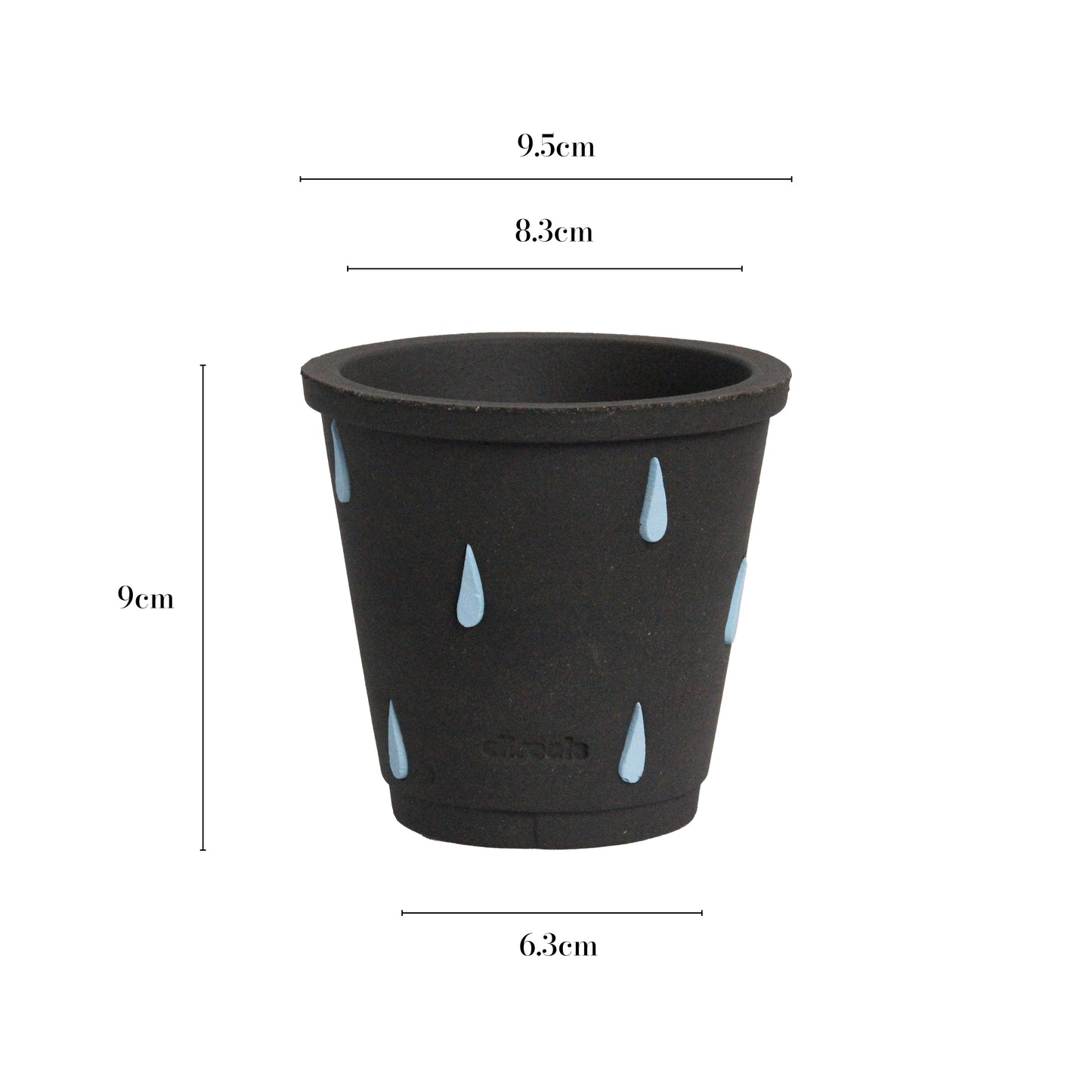 Ciireal Rain on Me Ceramic Planter | Black