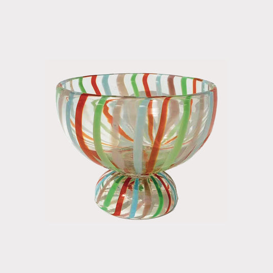 NTSTUDIO Rainbow Striped Glass Bowl