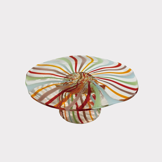 NTSTUDIO Rainbow Striped Glass Tray