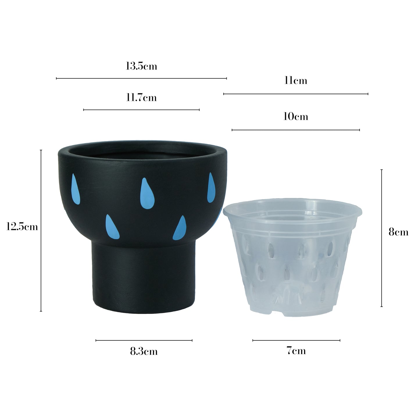 艾克家居 Raindrop Plant Pot Set | Semicircle
