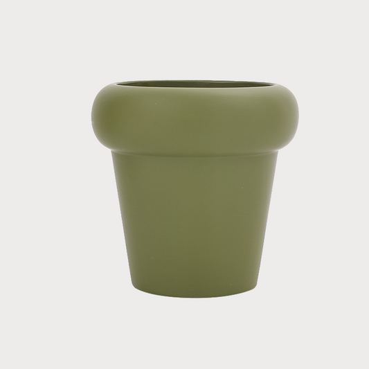 潮州市潮安区枫溪镇唯创家居 Solid Ceramic Plant Pot | Olive Green (Medium)