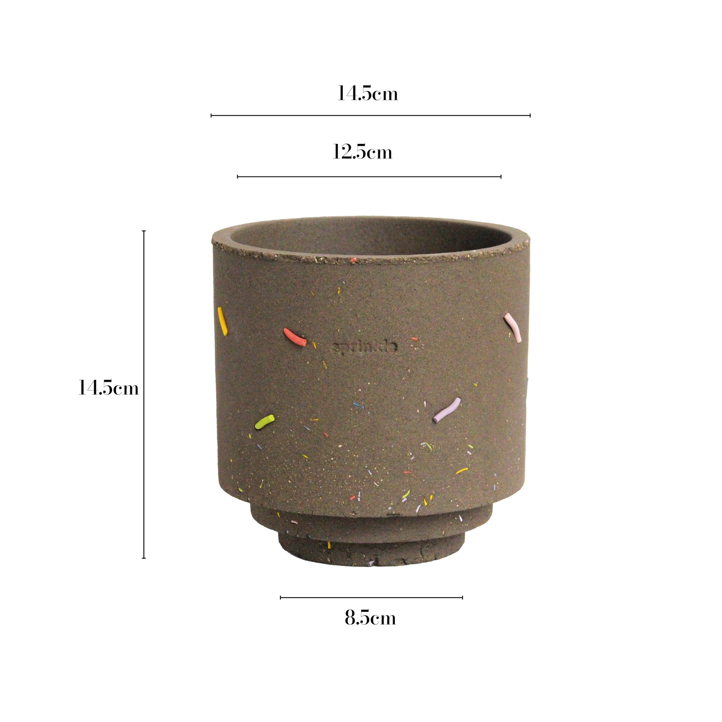 Ciireal Sprinkle Ceramic Planter | Brown