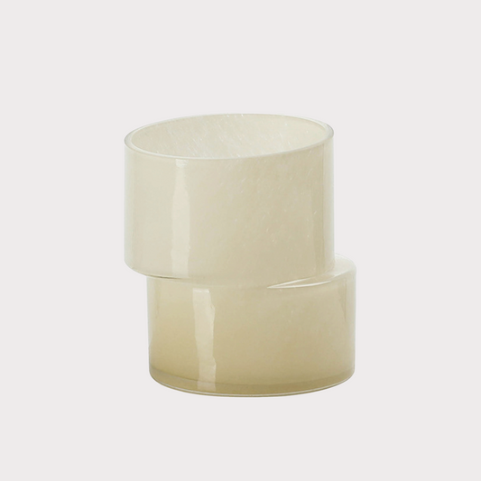 义乌市碧轩进出口 Stacked Spectrum Glass Vase | Beige