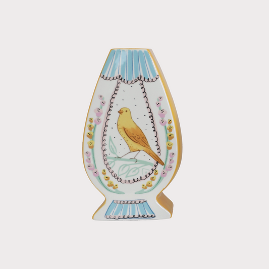 MUSe Garden ‘The Nightingale and the Rose’ Hand-Painted Ceramic Vase | Bud