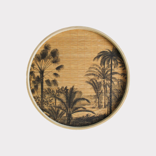 义乌浩克工艺 Tropical Oasis Handcrafted Tray | Round