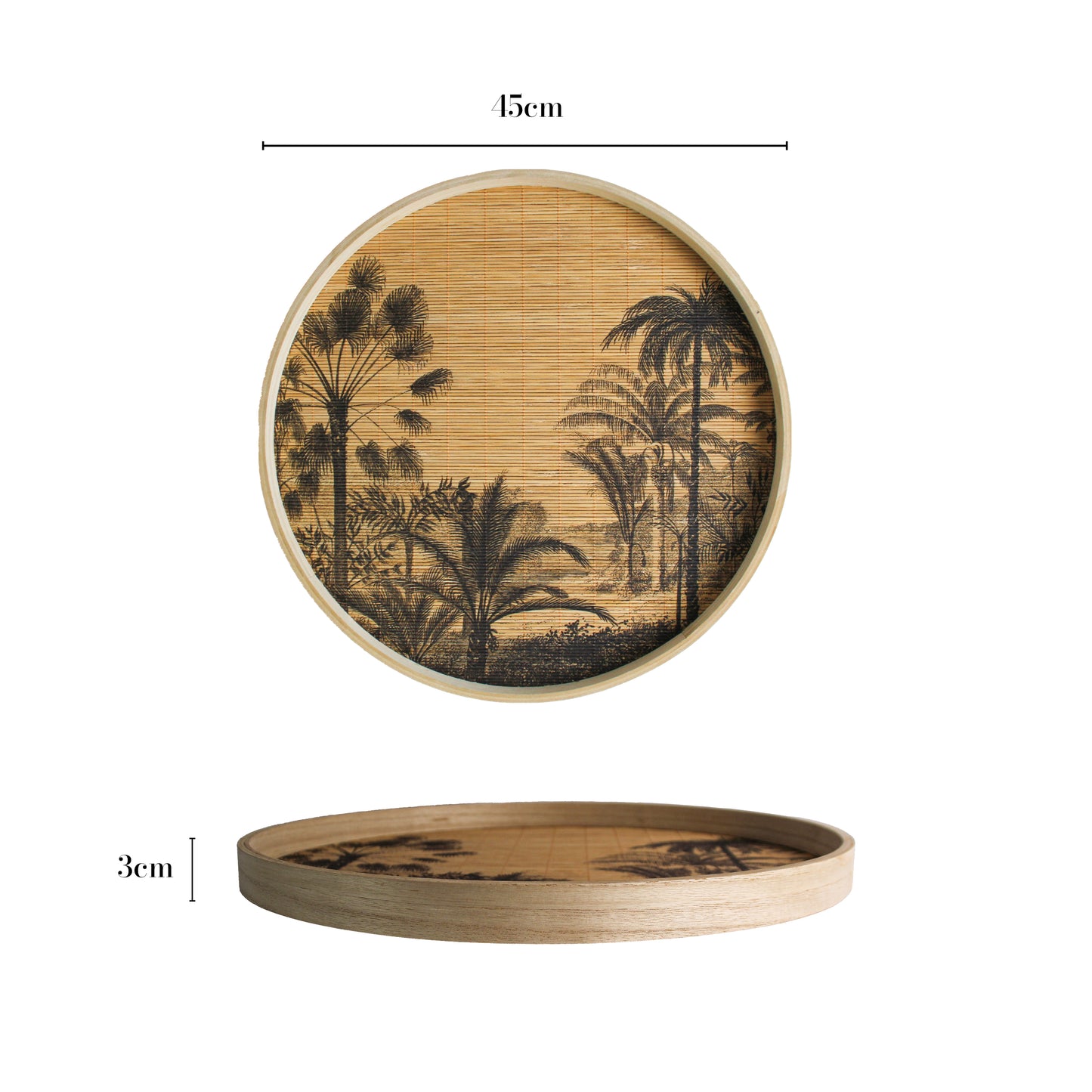 义乌浩克工艺 Tropical Oasis Handcrafted Tray | Round