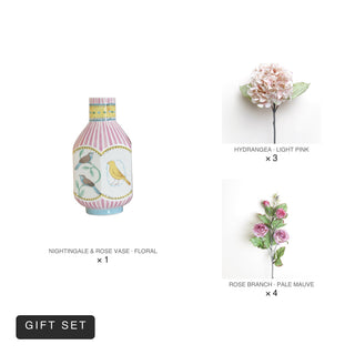 Bloom Set | Nightingale Floral Vase + 7 Stems