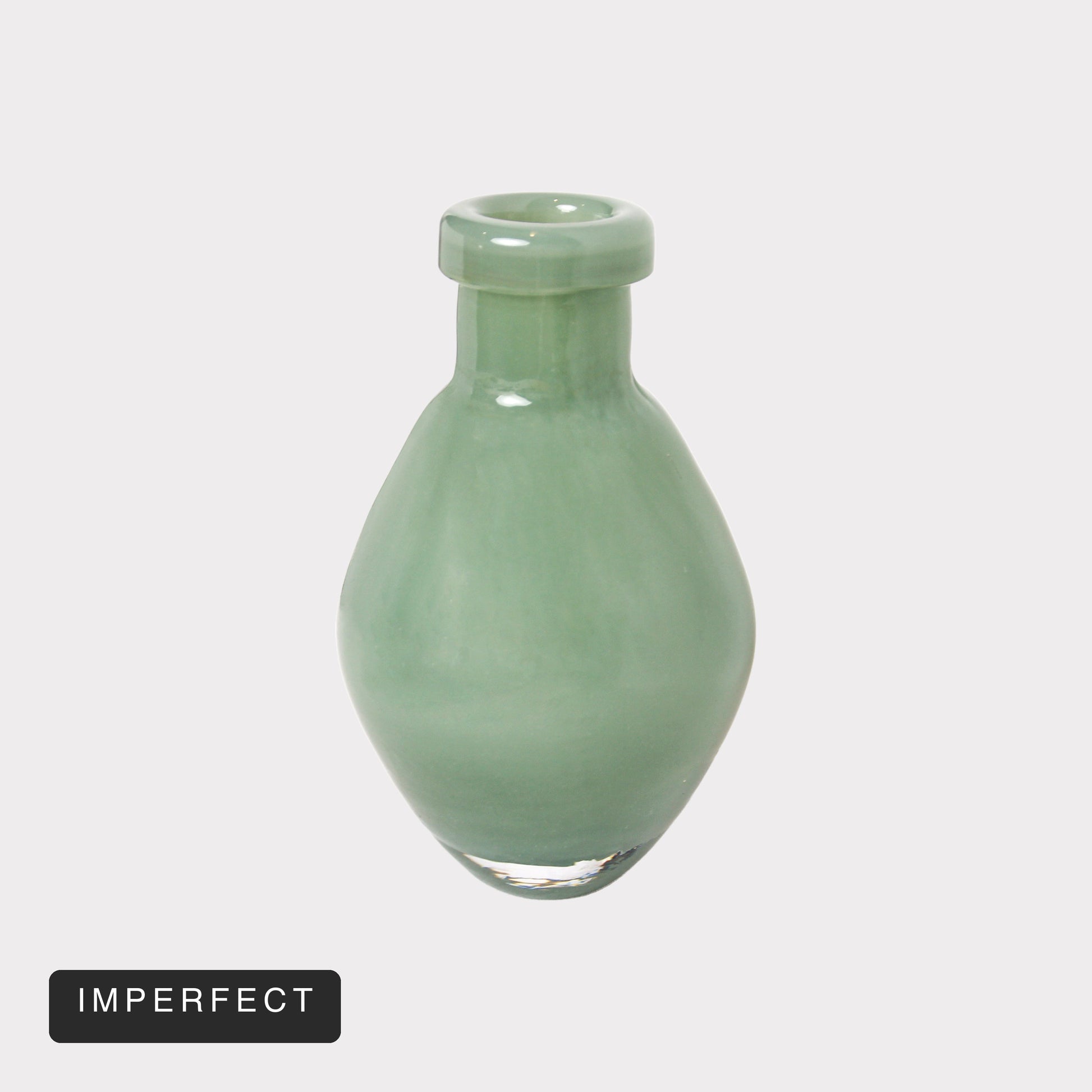 LoKation Jade Droplet Glass Vase — Imperfect