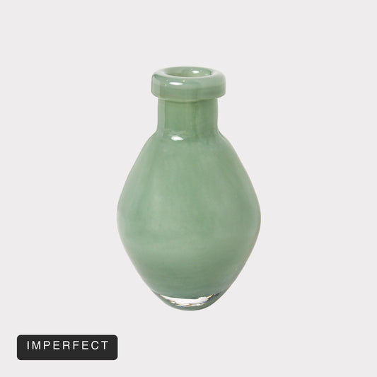 LoKation Jade Droplet Glass Vase — Imperfect