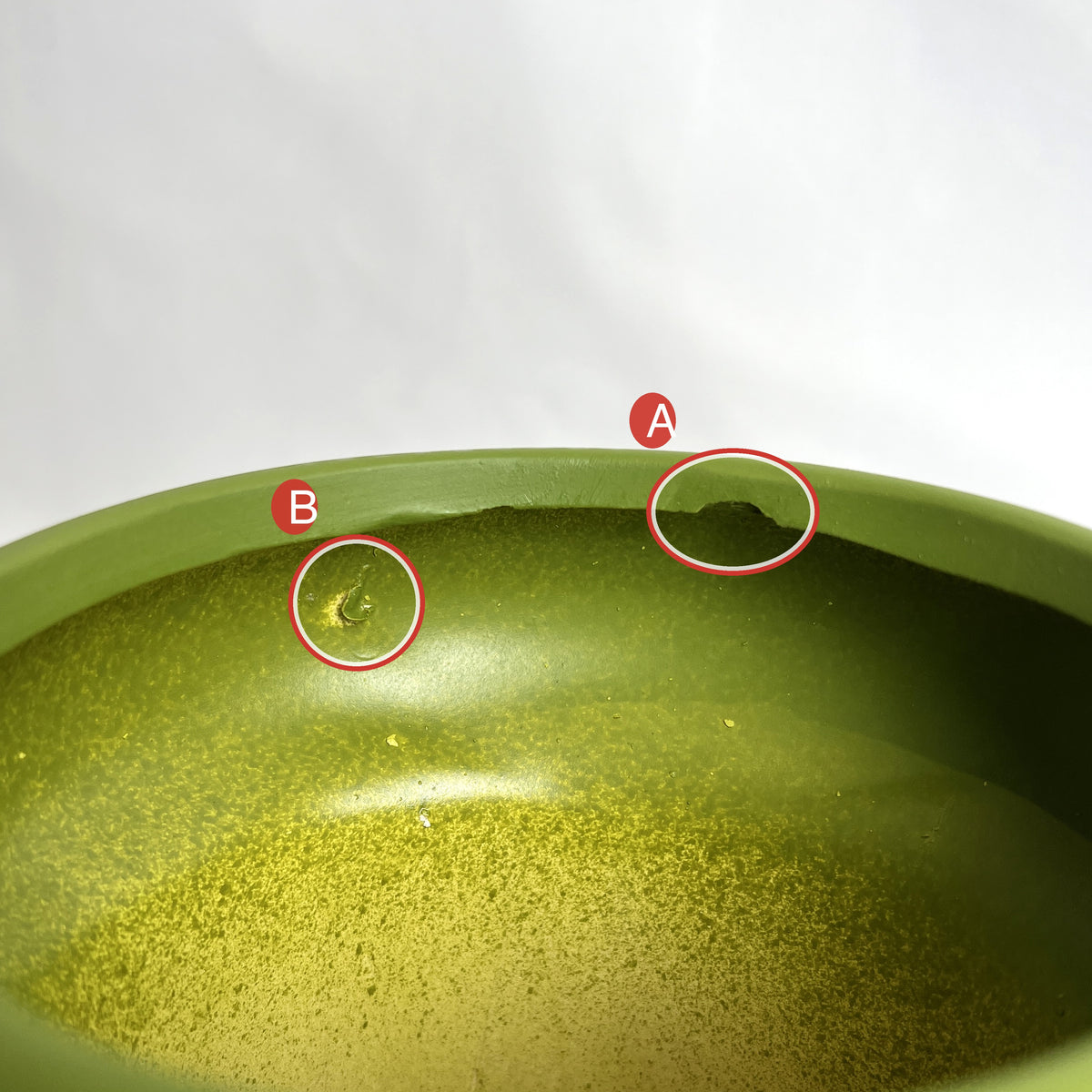 LoKation Solid Ceramic Plant Pot | Olive Green (Medium) — Imperfect