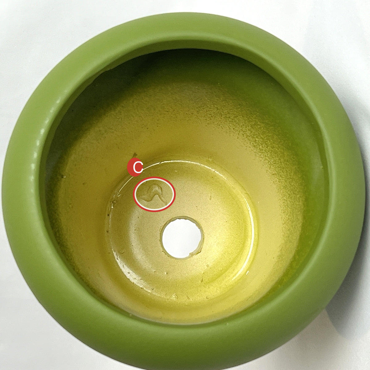 LoKation Solid Ceramic Plant Pot | Olive Green (Medium) — Imperfect