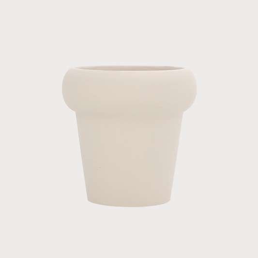 Solid Ceramic Plant Pot | White (Small)